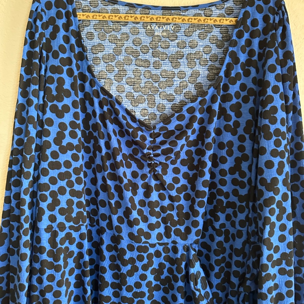 New Without Tag Plus Size Ava & Viv Elegant Polka… - image 2